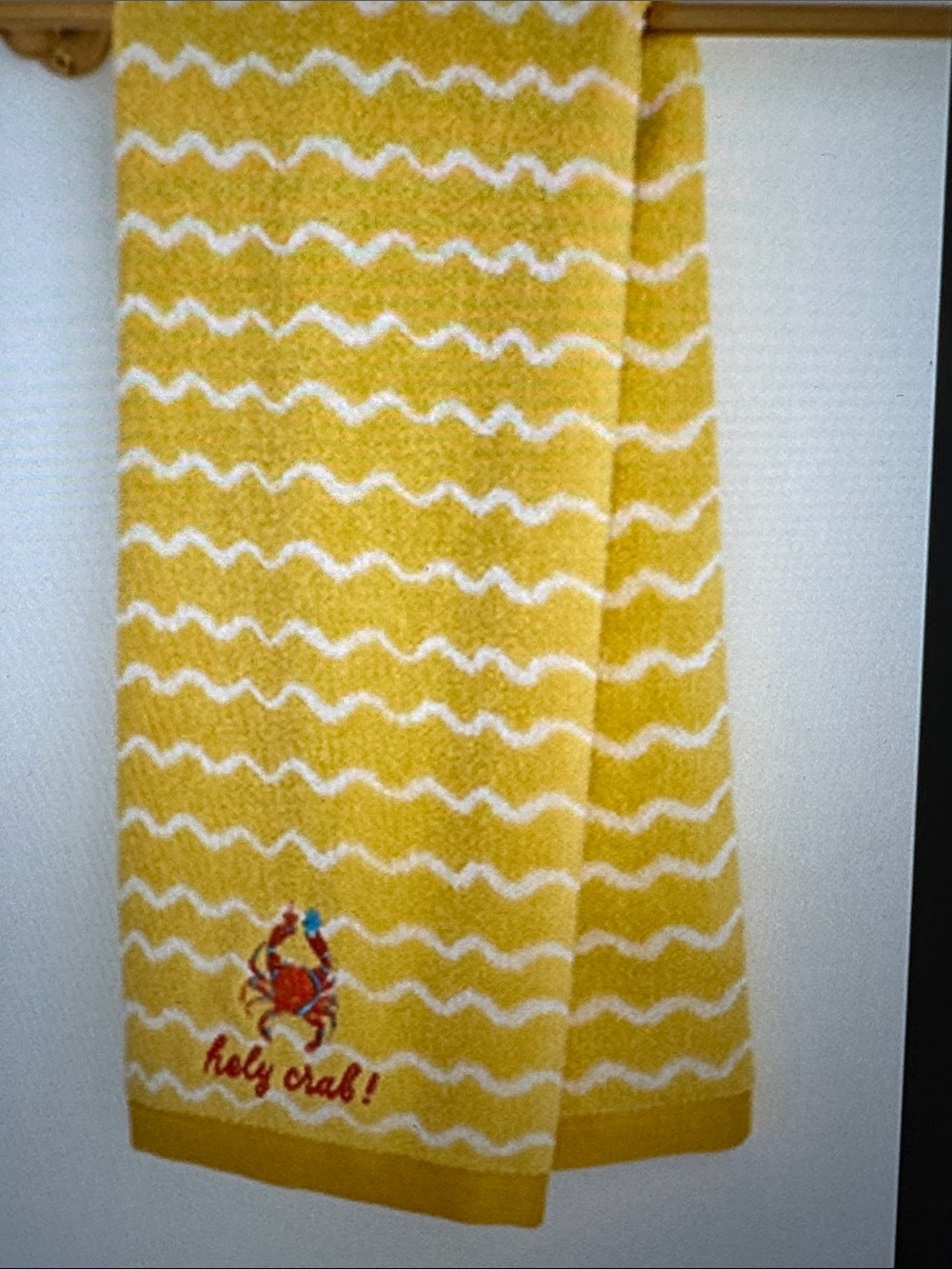 Anthropologie 'Holy Crab' Seaside Cotton Embroidered Icon Hand Towels